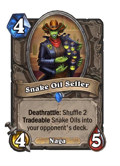 snake oil card hearthstone|Snake Oil Seller .